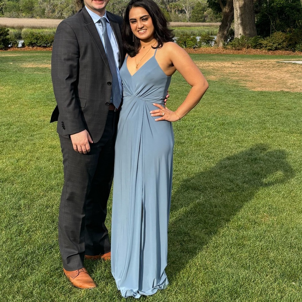 David's Bridal Black Dress Suit Modern Cut